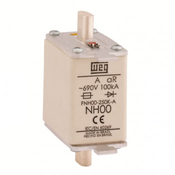 Fusível Ultrarrápido - Contato Faca - FNH00-200K-A WEG